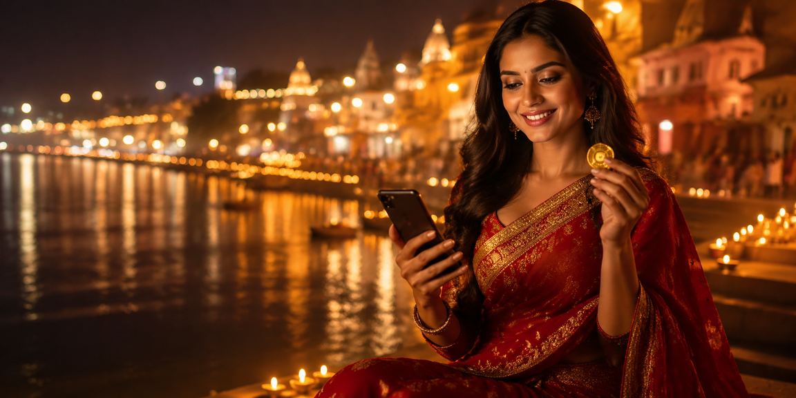 Mobile casino gaming in India with local cultural backdrop